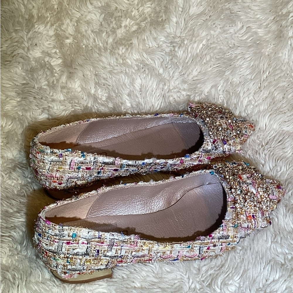 Elia B Anthropologie Tweed womens Ballet Flats shoes size 6 - Picture 5 of 8